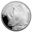 San Diego Zoo 1 oz Silver Round Rhinoceros (Abrasions)